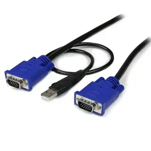 StarTech.com SVECONUS10 Ultra Thin USB VGA 2-in-1 KVM Cable 3m Black