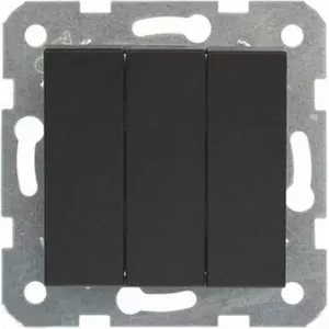 Mechanical wall switch viko by panasonic NOVELLA black — 1+1+1 gang