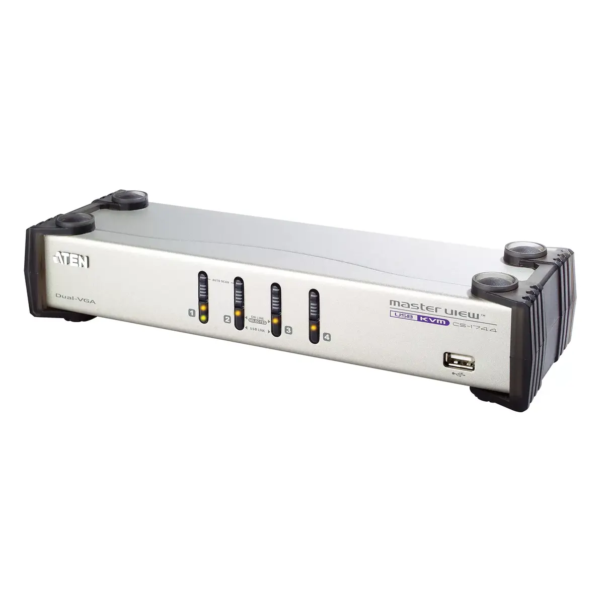 ATEN CS1744 KVM slēdzis balts USB