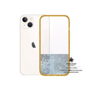 PanzerGlass ClearCase iPhone 13 / 14 / 15 6.1" Антибактериальный военный класс Tangerine 0333