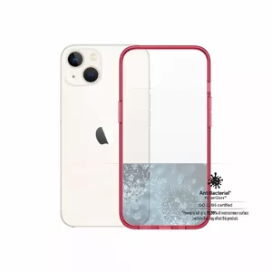 Protective ClearCaseColor case PanzerGlass for Apple iPhone 13, red, PET and tempered glass