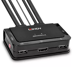 KVM Switch Lindy 2 Port HDMI 4K30 USB 2.0 Audio Cable