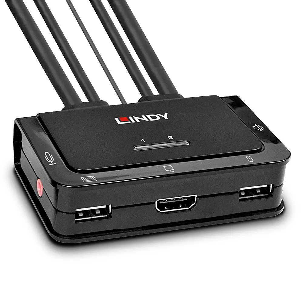 Lindy 2 portu HDMI un USB