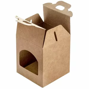 Gift box PaperSeal 150-03883 90×90×100 mm brown, paperboard packaging