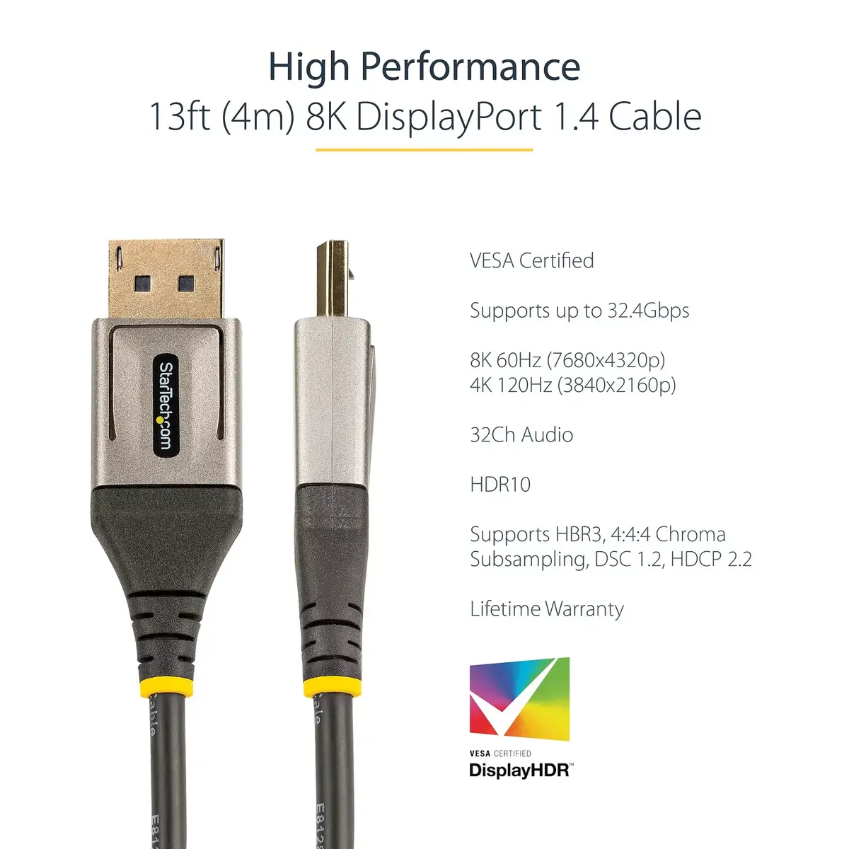 DisplayPort kabelis StarTech DP14VMM4M Photo 6