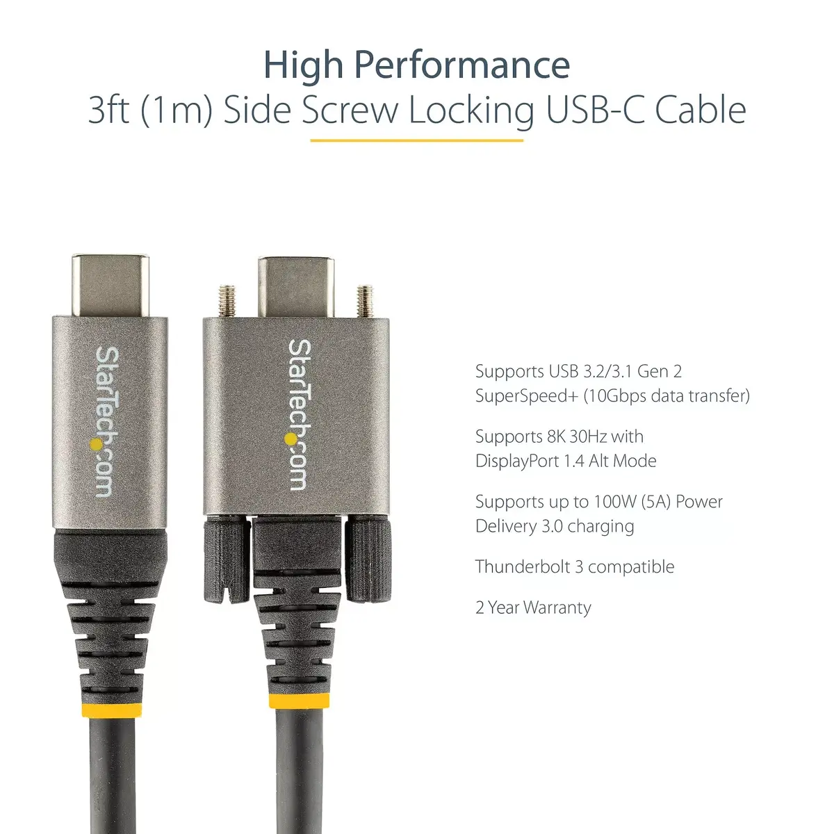 USB C Kabeļi StarTech.com USB31CCSLKV1M Photo 9