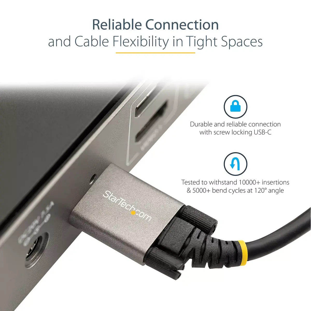 USB C Kabelis StarTech.com 20" Sānu Skrūve Photo 10