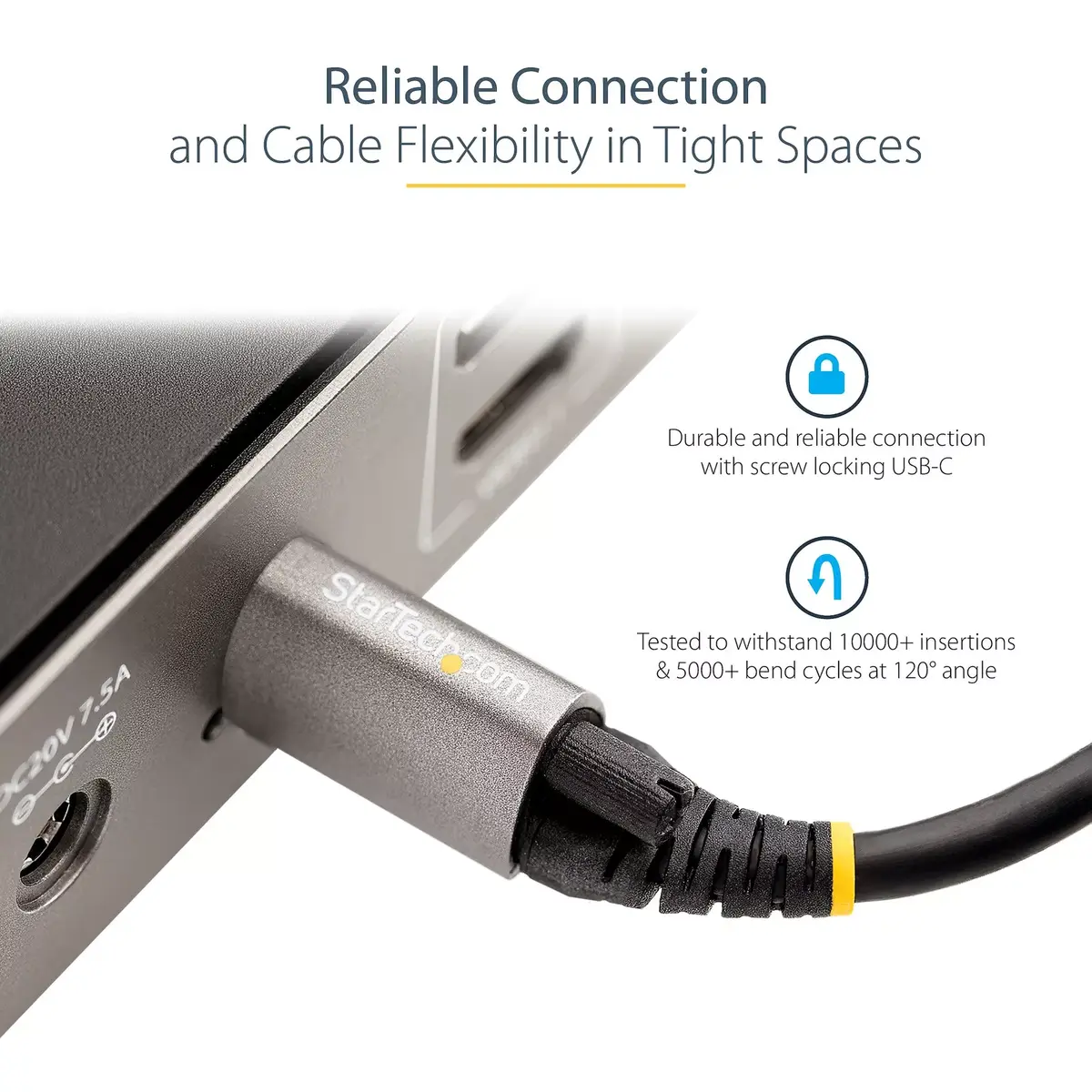 USB C Kabelis StarTech.com 20" Augšējā skrūvju bloķēšana Photo 9