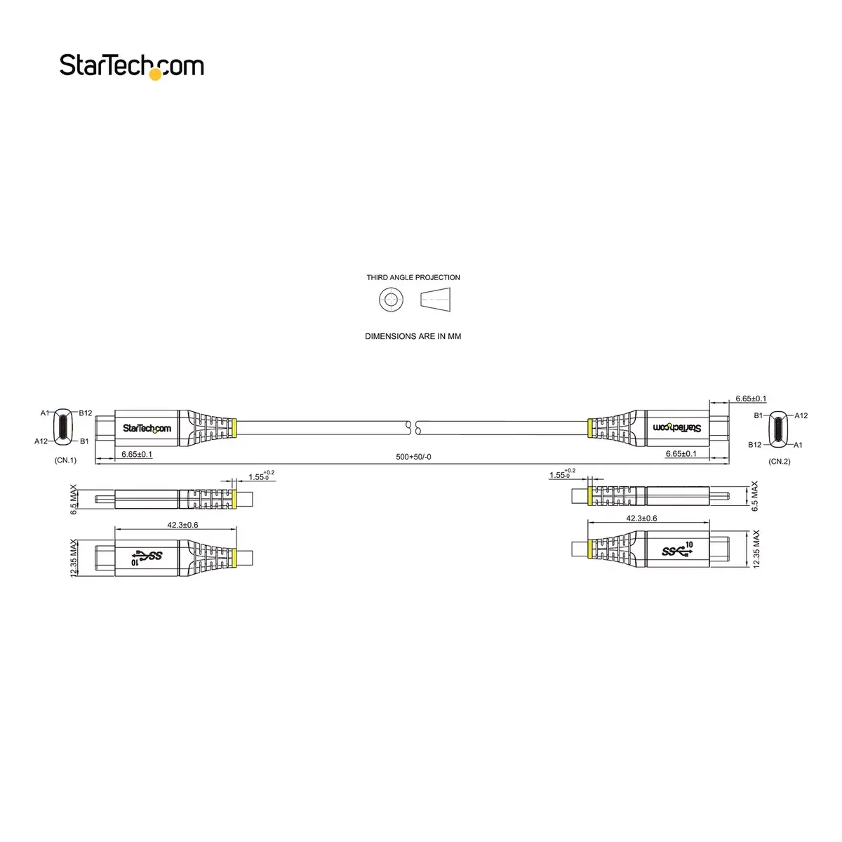 USB C Cable StarTech.com 20" (50cm) Photo 12