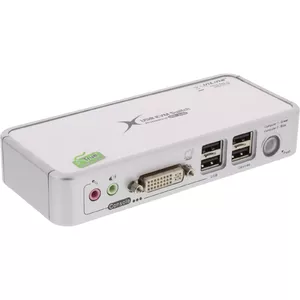 KVM Switch InLine Compact Desktop USB DVI 2 Port + Audio