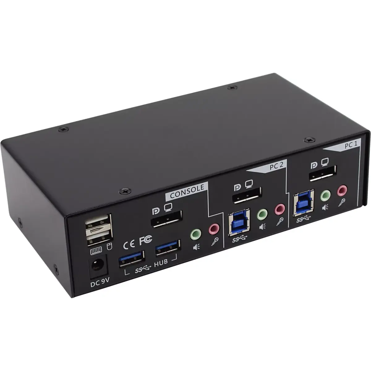 KVM переключатель InLine 2 порта DisplayPort USB 3.0 Photo 2