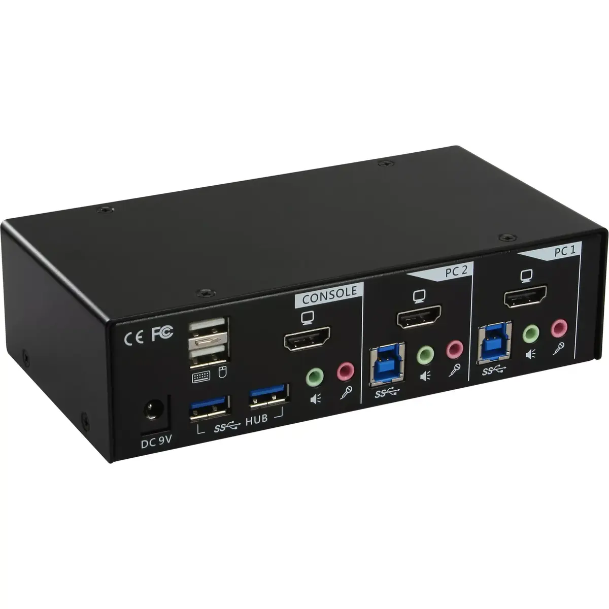 InLine Desktop KVM Switch 2-port HDMI USB 3.0 Hub Photo 2