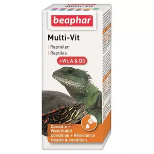 Beaphar Beaphar Turtle Vit Drops — vitamīnu pilieni bruņurupučiem, vispārējai veselībai, šķidra papildviela, kārba