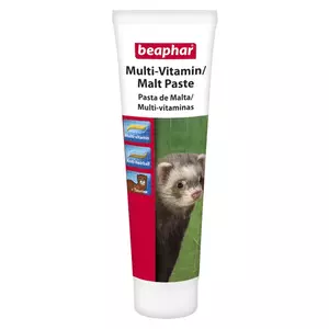 Pastei феретiem beaphar Multi‑Vitamin Malt Paste — pasta, ādas un kažoka uzturēšanai, olbaltumvielas 16,1% tauki 52,7%