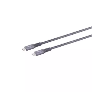 USB кабель S/CONN 13-67150 USB4 Gen 2x2 1.5м серый
