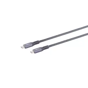 USB кабель S/CONN 13-67020 USB4 Gen 2x2 1м Серый