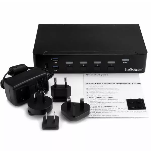 KVM переключатель StarTech.com 4-Port DisplayPort USB 3.0 4K 30Hz Photo 3