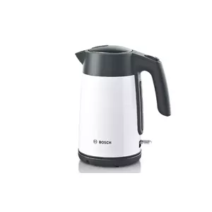 Electric kettle Bosch TWK7L461 — 1.7 L, 2400 W, white, cordless with removable filter and auto shut-off