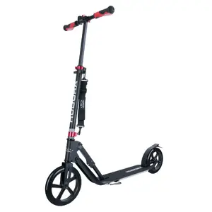 Самокат HUDORA Big Wheel Style 230 для взрослых, переднее колесо 230 мм, нагрузка до 120 кг, 970×475×1065 мм, чёрно‑красный
