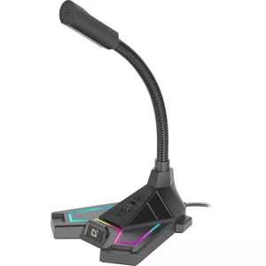 Datora mikrofons DEFENDER PITCH GMC 200 — vads USB/3.5 mm, jutība -34 dB, 100–16000 Hz, melns
