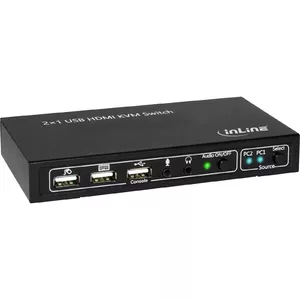 KVM Switch InLine 2x1 HDMI 4K2K USB 2.0 Hub