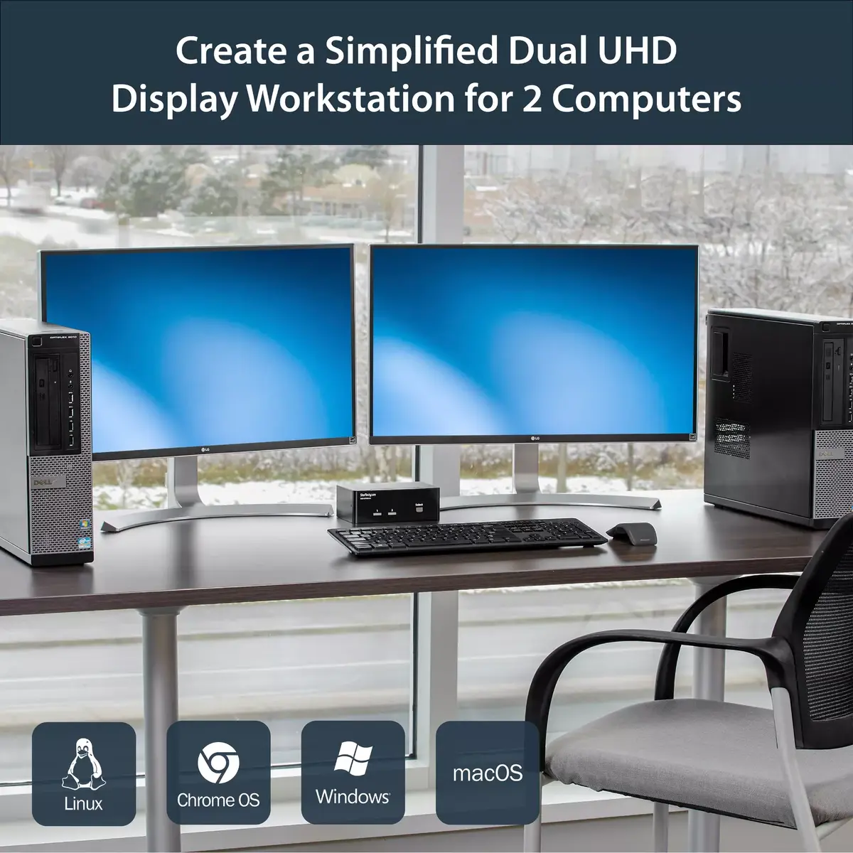 KVM slēdzis StarTech.com 2-Port DisplayPort Dual-Monitor Photo 7