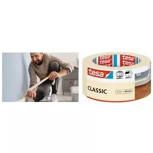 Maskēšanas lenta Tesa Classic 52803 — ruļļis 50 m, platums 19 mm