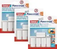 Kabeļa skava Tesa 58035 Powerstrips, komplekts — 15 noņemamu līmētāju klipšu kabeļu pārvaldībai
