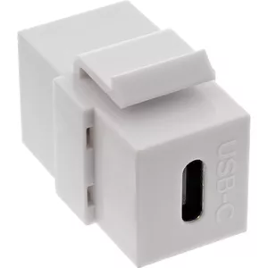 USB Snap-In module InLine 1 pc USB-C F/F white