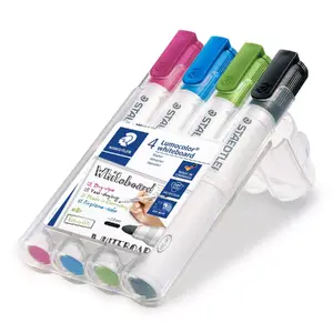 Marķieris Staedtler Lumocolor 351 Bullet tip Melns Gaiši zils Gaiši zaļš Rozā