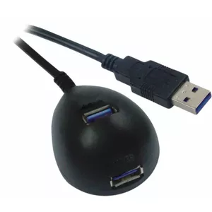 EFB Elektronik EB458V2 kabeļu spraudņu pāreja USB Type-A 2x USB Type-A Melns