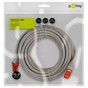 Сетевой кабель GOOBAY 72578 Cat6 U/UTP RJ-45 10 м серый