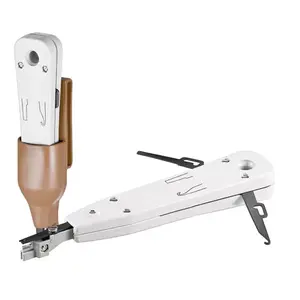 Network wall plate GOOBAY WZ CAT 5/CAT 6 in brown and white, compatible with CAT5 and CAT6 cables