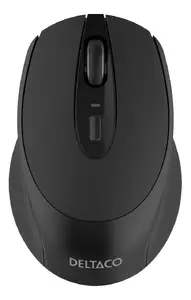 Bezvadu optiskā pele DELTACO MS-804 labās rokas RF 1600 DPI 4 pogas ritenītis melna