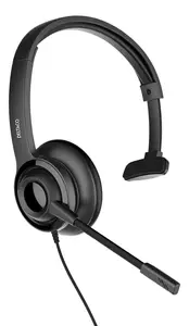 Deltaco DELO-0650 vadu austiņas ar galvas stīpu un USB Type-A savienojumu birojam un zvanu centriem