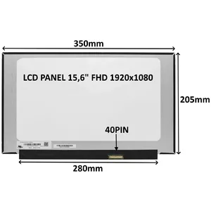 15,6" FHD LCD panelis, SIL, 1920x1080, 40-pin, matēts IPS, 144 Hz