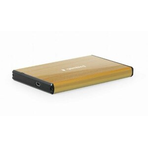 Gembird EE2-U3S-3-GL cieto disku uzglabāšanas sistēma HDD korpuss Zelts 2.5"