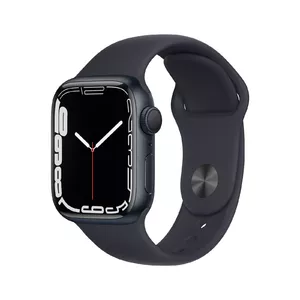 Смарт-часы Apple Watch Series 7, корпус 41 мм из алюминия, OLED-дисплей, GPS, Wi-Fi, черный
