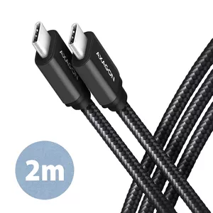 USB Cable Axagon BUCM3-CM20AB 2m USB 3.2 Gen 1 USB C Black
