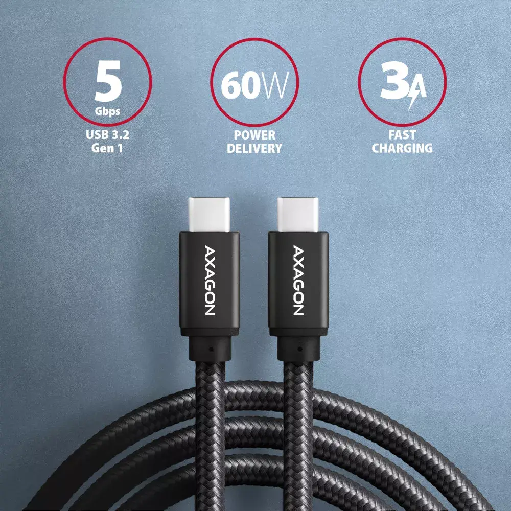 USB Cable Axagon BUCM3-CM20AB Photo 2
