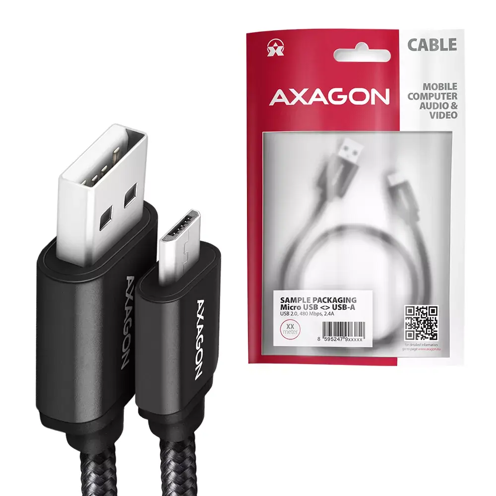 USB кабель Axagon BUMM-AM20AB Photo 5