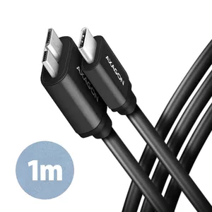 USB кабель Axagon BUMM3-CM10AB Micro-USB B на USB C 1м черный