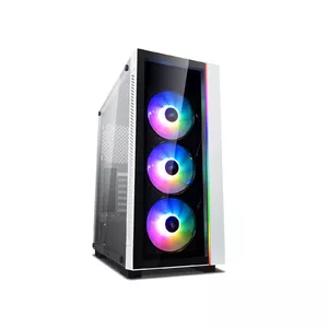 Корпус для ПК Midi Tower DeepCool Matrexx 55 V3 ADD-RGB WH с закаленным стеклом, боковым окном, RGB подсветкой, кабель-менеджментом и вентиляторами