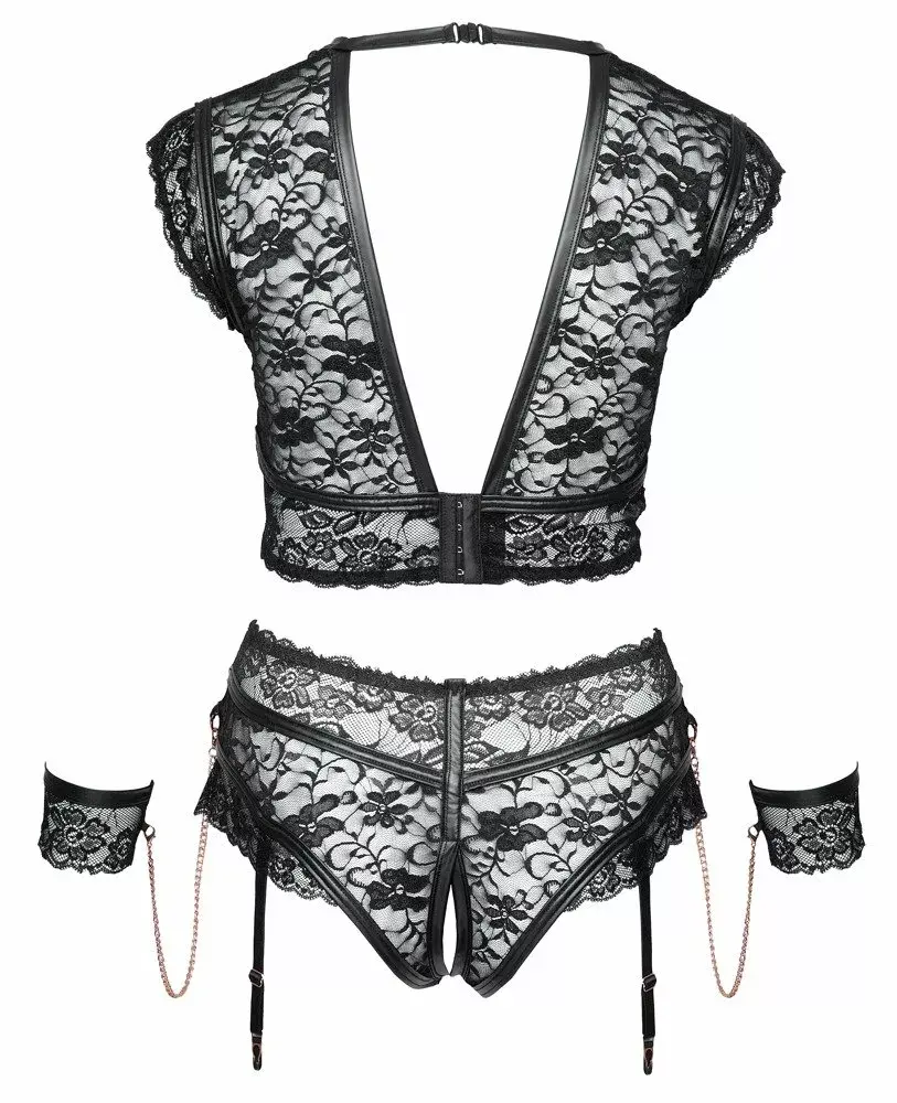 Cottelli Collection Bondage komplekts — krūšturis un atvērtas biksītes 4XL Photo 6