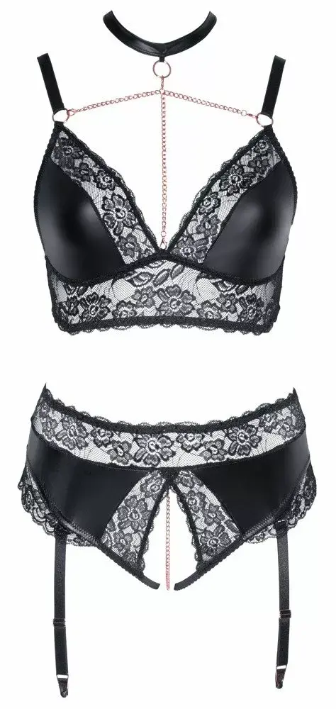 Cottelli Collection krūšturis un atvērtas biksītes 3XL Photo 5