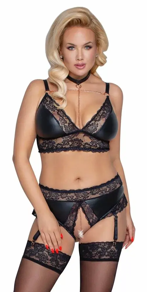 Apakšveļas komplekts cottelli collection krūšturis un atvērtas biksītes 4XL Photo 2