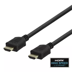 DELTACO HDMI kabel, HDMI High Speed with Ethernet, 5 м, svart