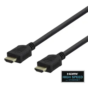 HDMI кабель Deltaco 100015 5м HDMI Type A Male to Male 1.4 10.2 Gbit/s Черный