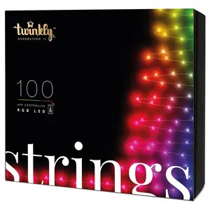 Twinkly Viedā LED lampiņu virtene Strings RGB, Gen II, 8m, 100LED, IP44, BT+WiFi