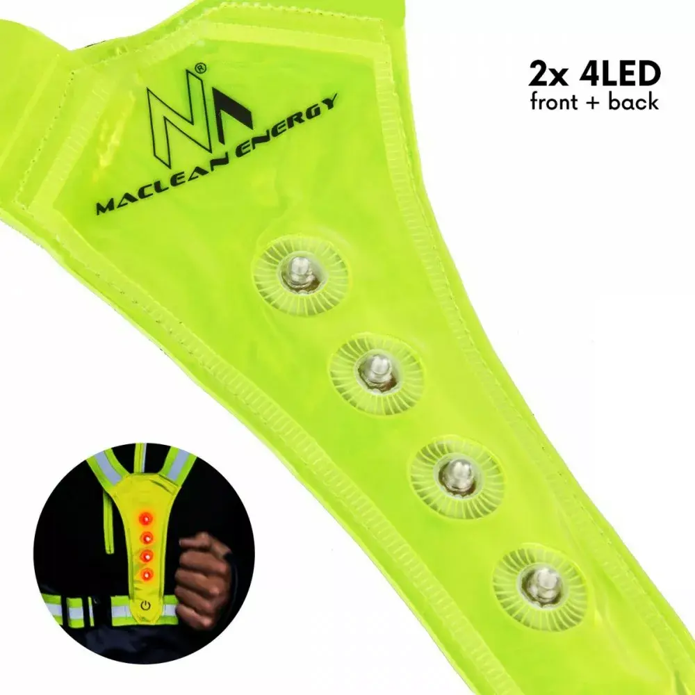 MACLEAN MCE425 LED reflector vest — safety 360° Photo 2